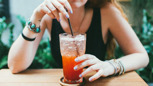 Rosemary Blueberry Smash Mocktail