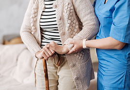 Patient und Krankenschwester