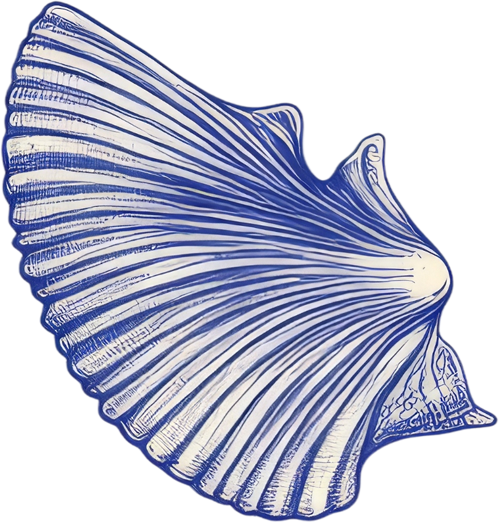 Blue Artistic Shell