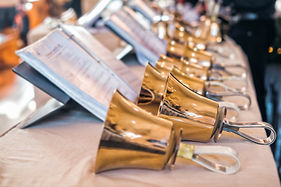 Golden handbells arrangement