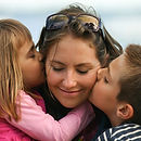 Mother with her Two Kids