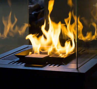 Glass Fireplace