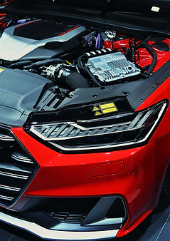 Open car engine bay