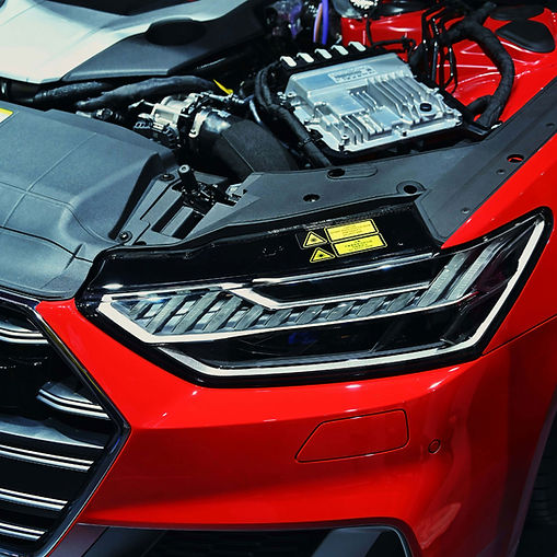 Open car engine bay