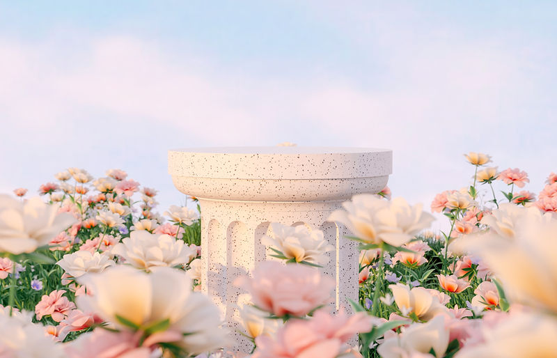 Podium and Flowers