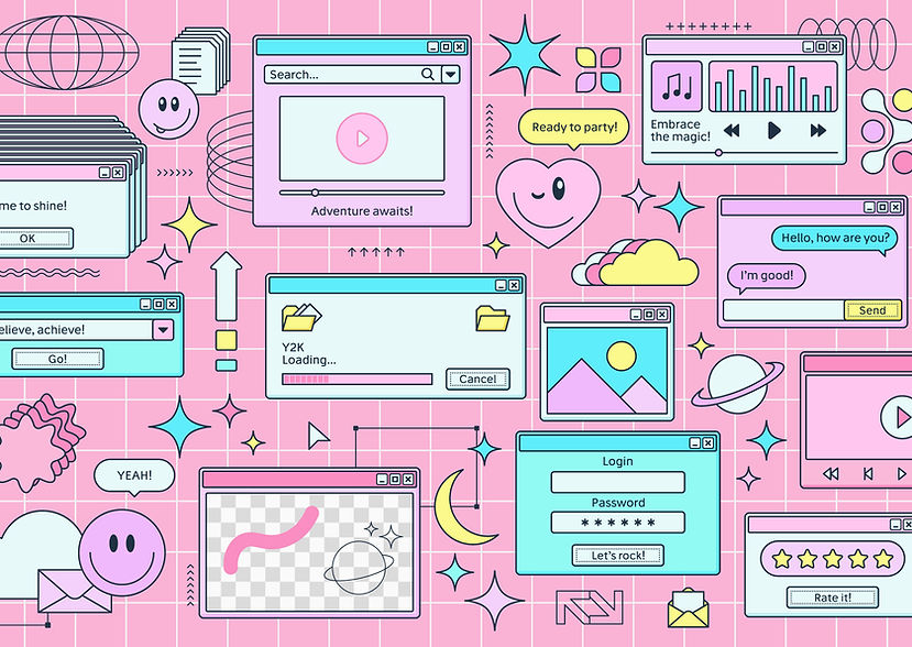 Retro Y2K Digital Collage