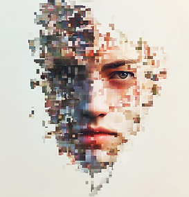 Pixelated Face Art