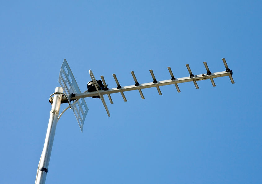 close up detail of television aerial