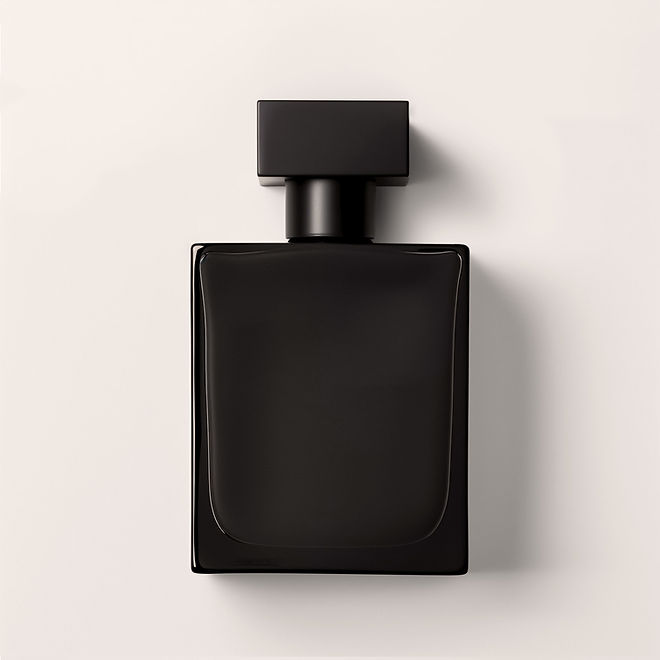 Schwarze Parfümflasche