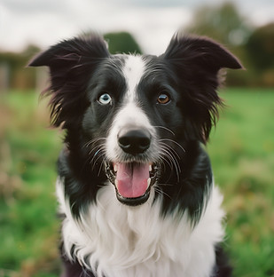 Perro feliz al aire libre