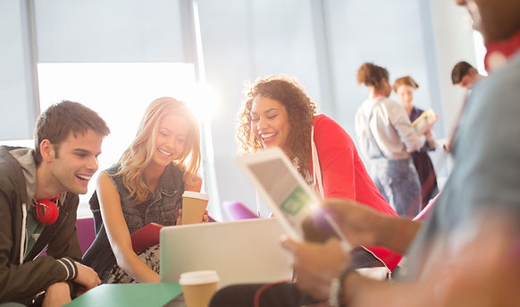 University students in lounge