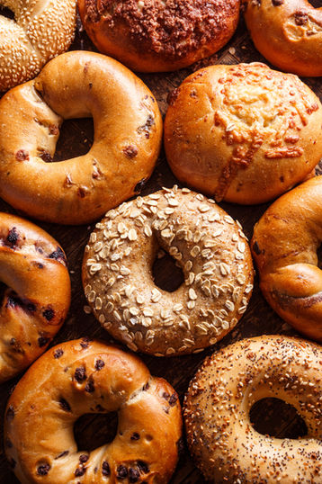 Assorted Bagels Display