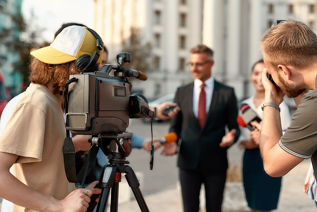 Riprese di un'intervista