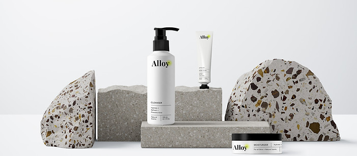 Alloy brand cosmetics display