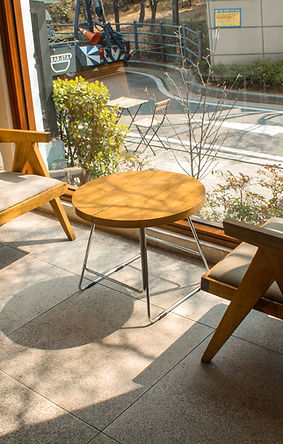 Empty Table And Chair In Coffee Shop