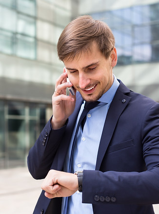 Discussing over the phone