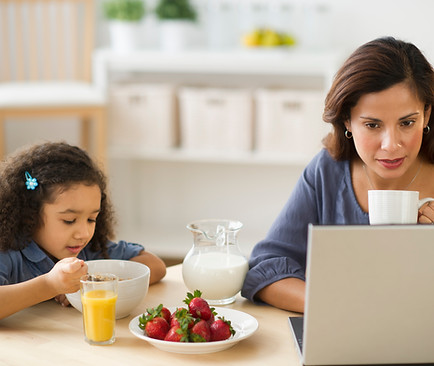 Family Breakfast Scene