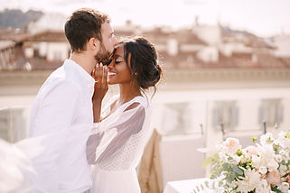 Moment romantique de mariage