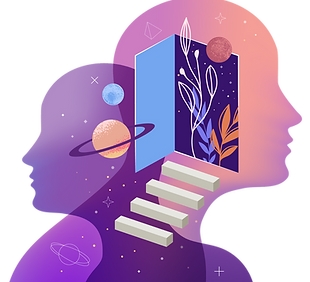 Têtes doubles abstraites