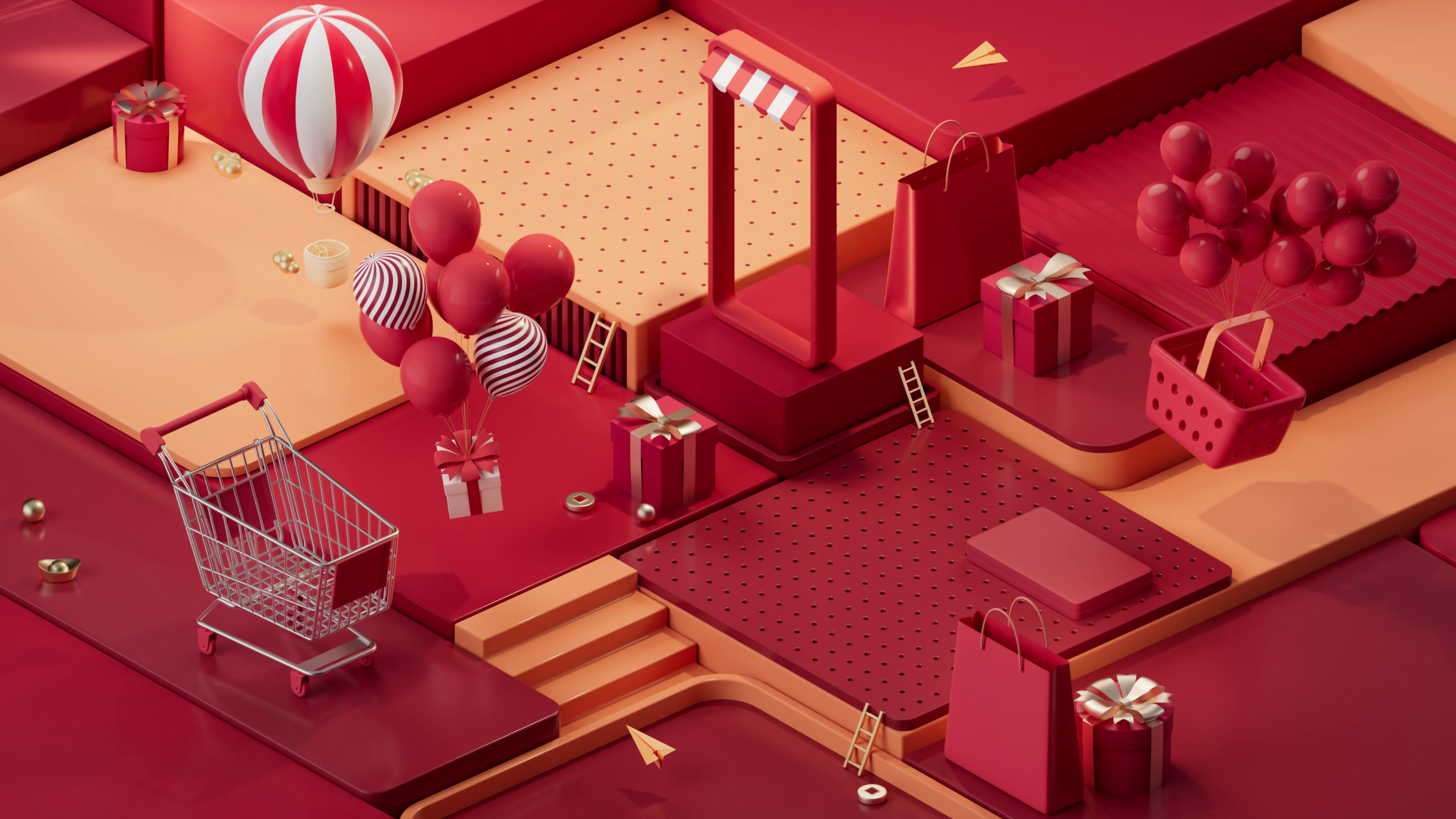 3D Shopping Festival Animation