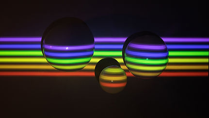 Rainbow Glass Spheres