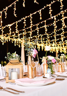 Table de mariage la nuit
