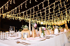 Wedding Table at Night