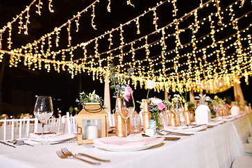 Table de mariage la nuit