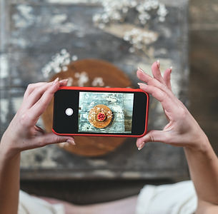 Social Media Influencer taking a photo 