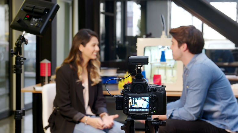 Tournage d'un Inteview