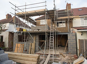 House being repaired following an insurance claim for accidental damage.
