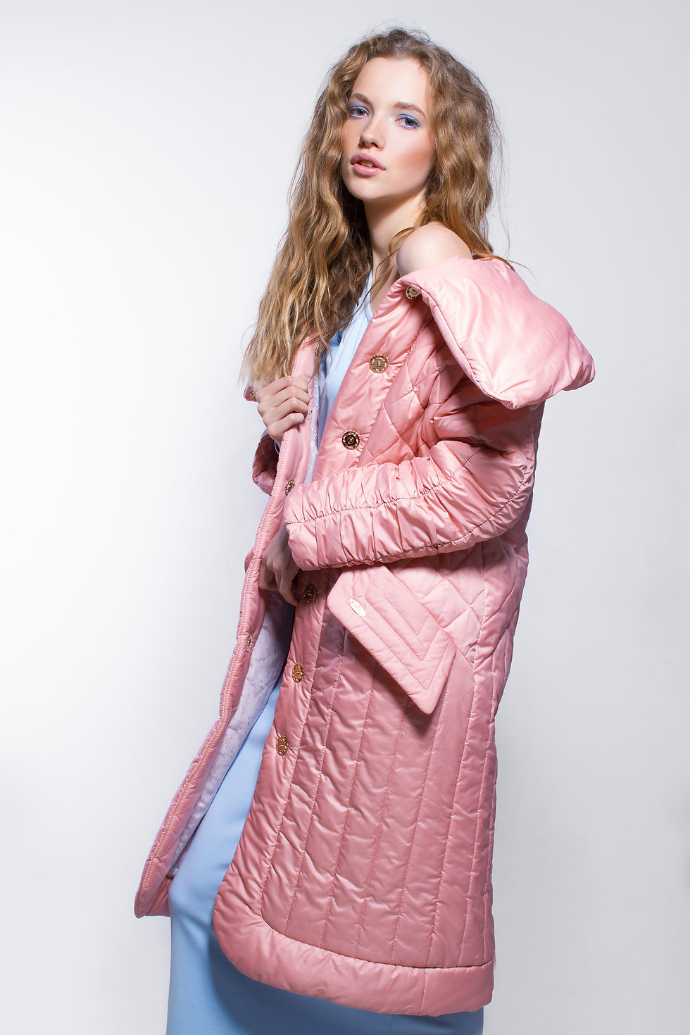 Pink Quilted Coat