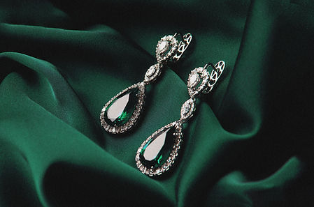Emerald Platinum Earrings