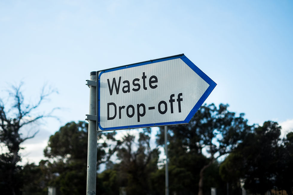 Waste Drop-Off Sign