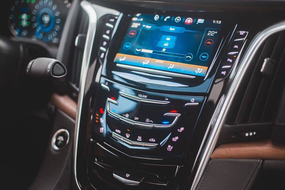 Commandes du tableau de bord de voiture