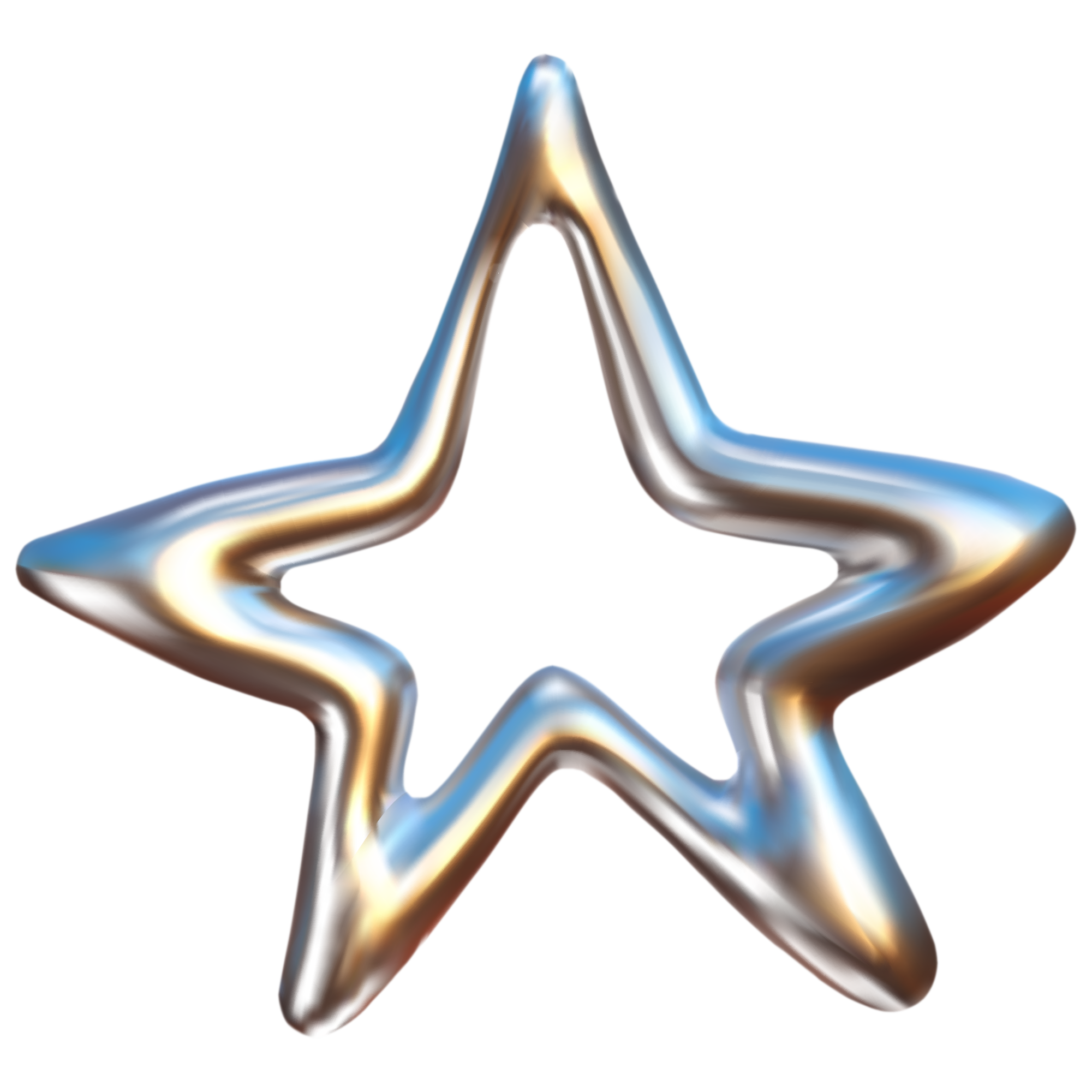 Metallic Star Shape
