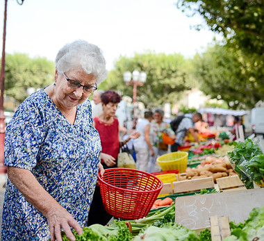 Outdoor Market Shopping