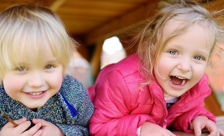 Children laughing
