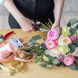 Florist bei der Arbeit