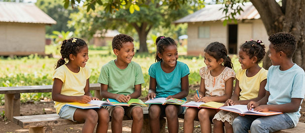 Group of Children Reading