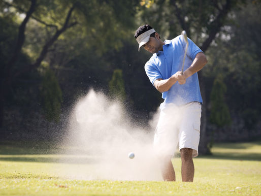Golf in bunker