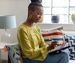 Woman Using Tablet