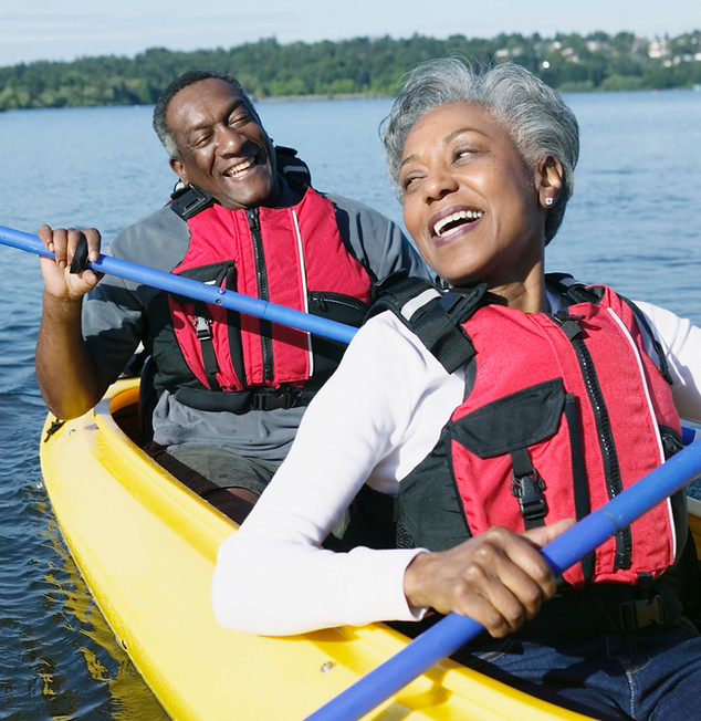 Couple Kayaking Outdoors