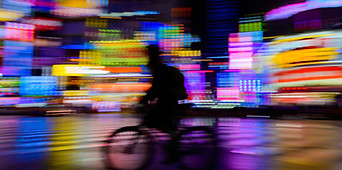 夜のバイクライド