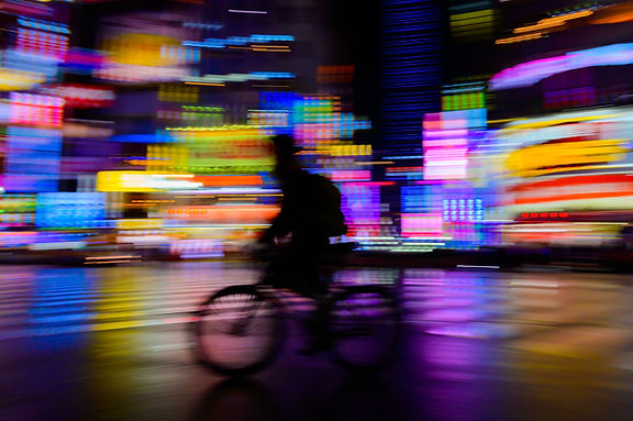 Paseo nocturno en bicicleta