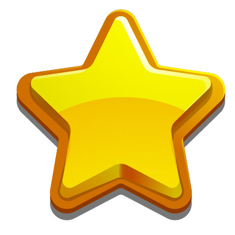 Shiny golden star