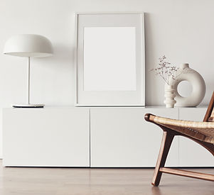 White interior living room