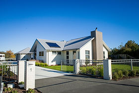 Contemporary detached house with driveway and garden