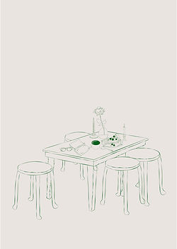 Minimalist Table Illustration