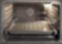 The inside of a stove oven